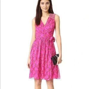 Diane von Furstenberg "Bali" Silk Wrap Dress in Shalamar Trellis Print